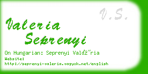 valeria seprenyi business card
